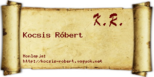 Kocsis Róbert névjegykártya